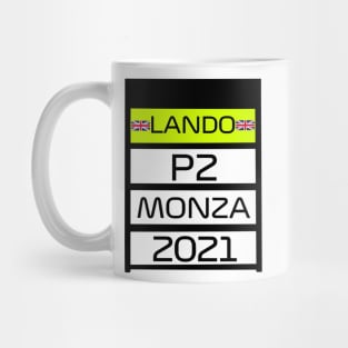 Lando Norris P2 Monza Pit Board Mug